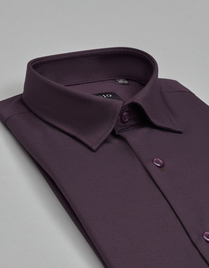 koszula modigliana 00538 długi rękaw fiolet slim fit