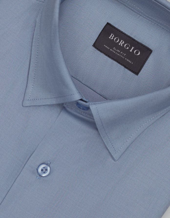 koszula modigliana 00539 długi rękaw niebieski slim fit