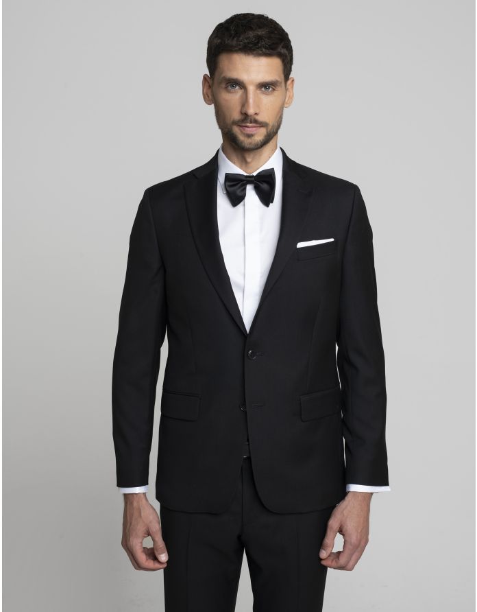 marynarka do zestawu martello czarny slim fit