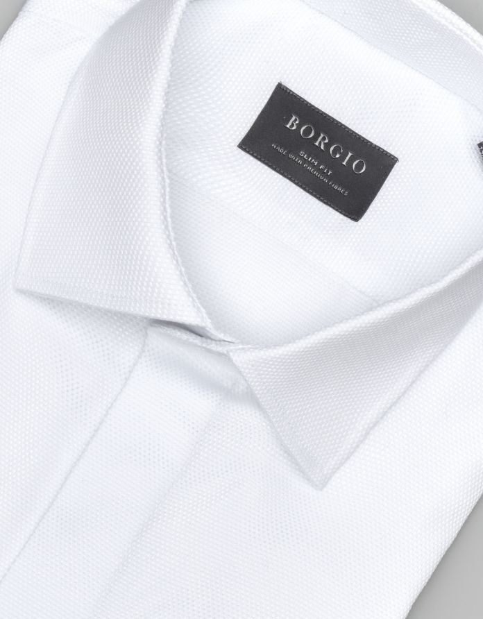 koszula fabrizia 00572 na spinki biały slim fit