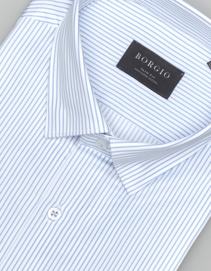 koszula passa 00573 długi rękaw biały slim fit