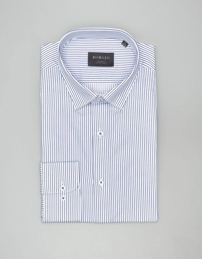 koszula passa 00574 długi rękaw biały slim fit