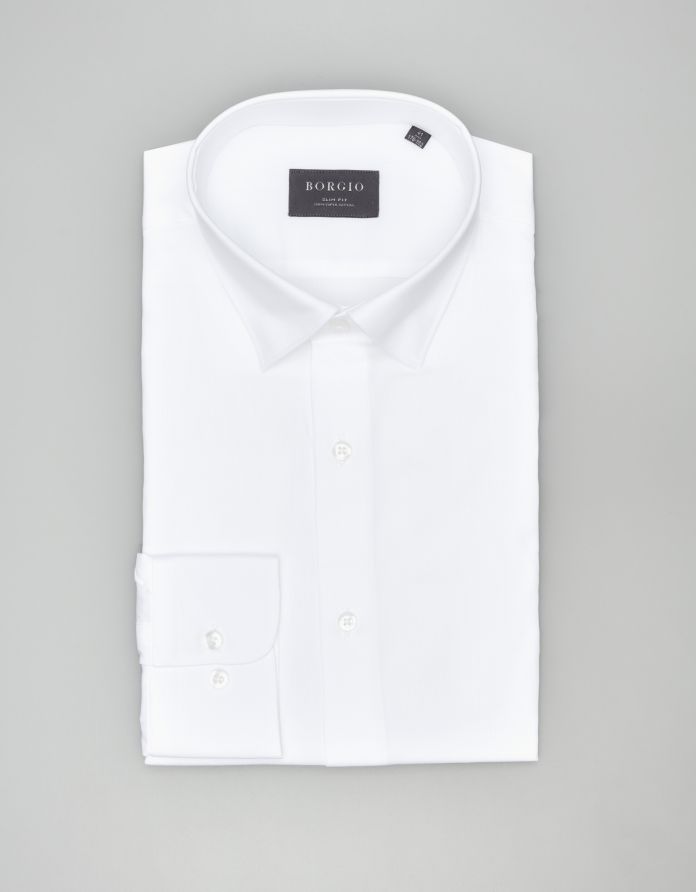 koszula fabrizia 00579 długi rękaw biały slim fit