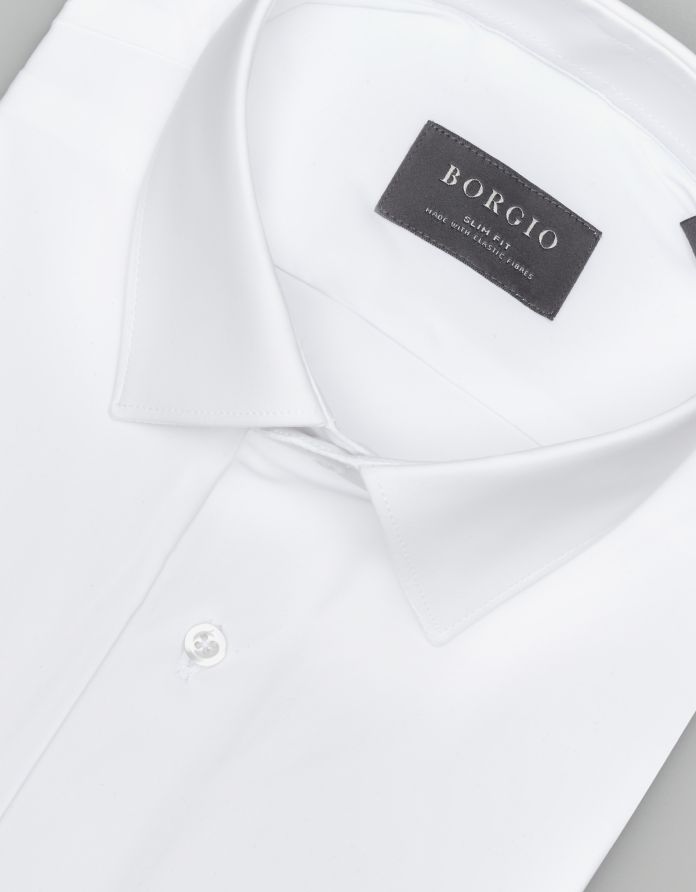 koszula ateleta 00582 długi rękaw biały slim fit