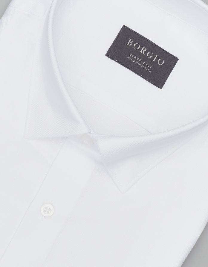 koszula rosazza 00584 długi rękaw biały classic fit