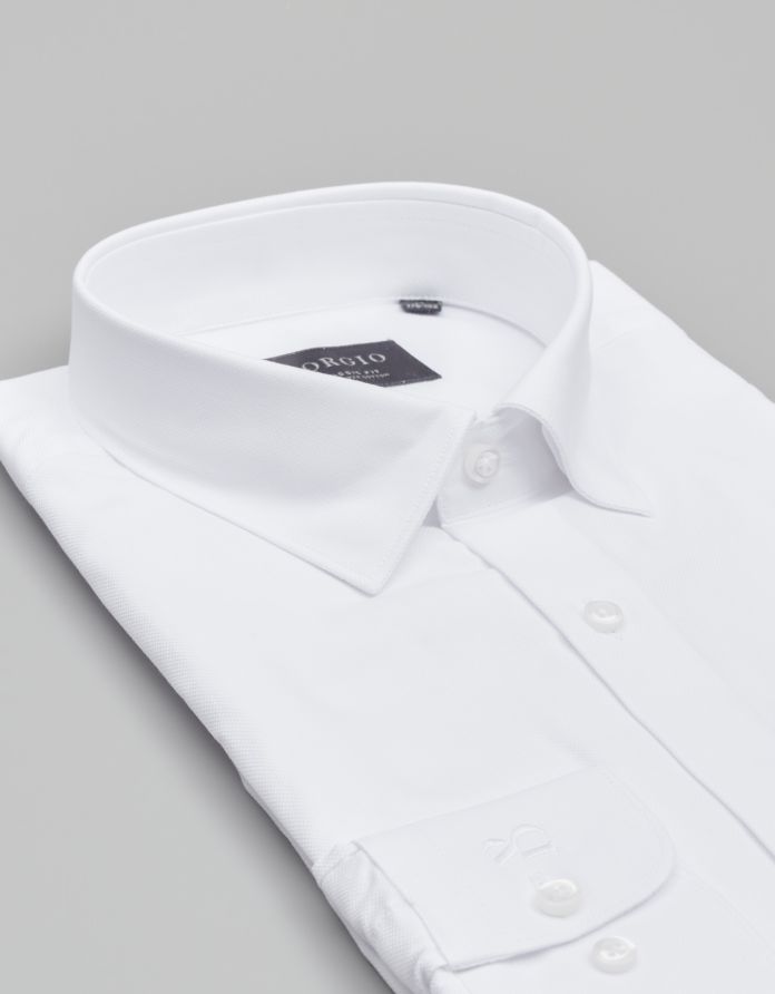 koszula rosazza 00584 długi rękaw biały classic fit
