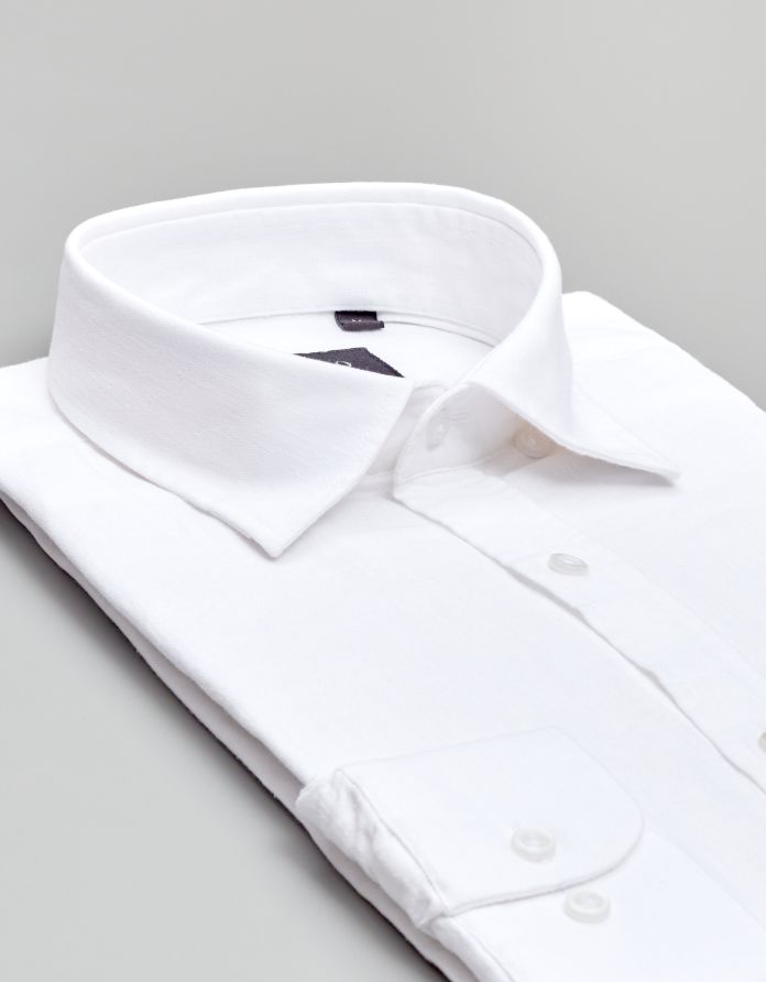 koszula lentella 00585 długi rękaw biały slim fit