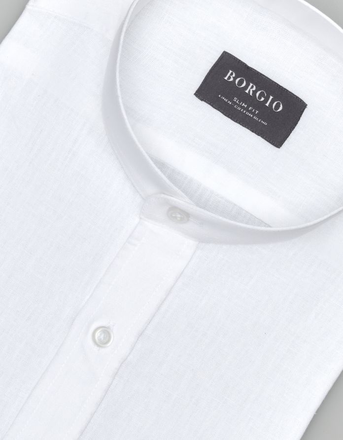 koszula lentella 00586 długi rękaw biały slim fit