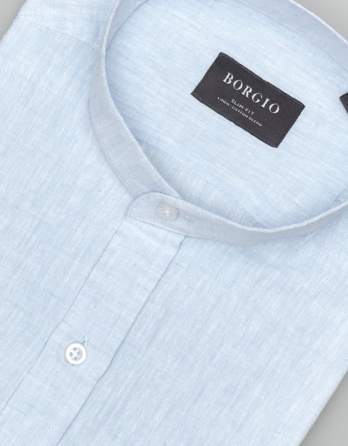 koszula lentella 00590 długi rękaw błękit slim fit