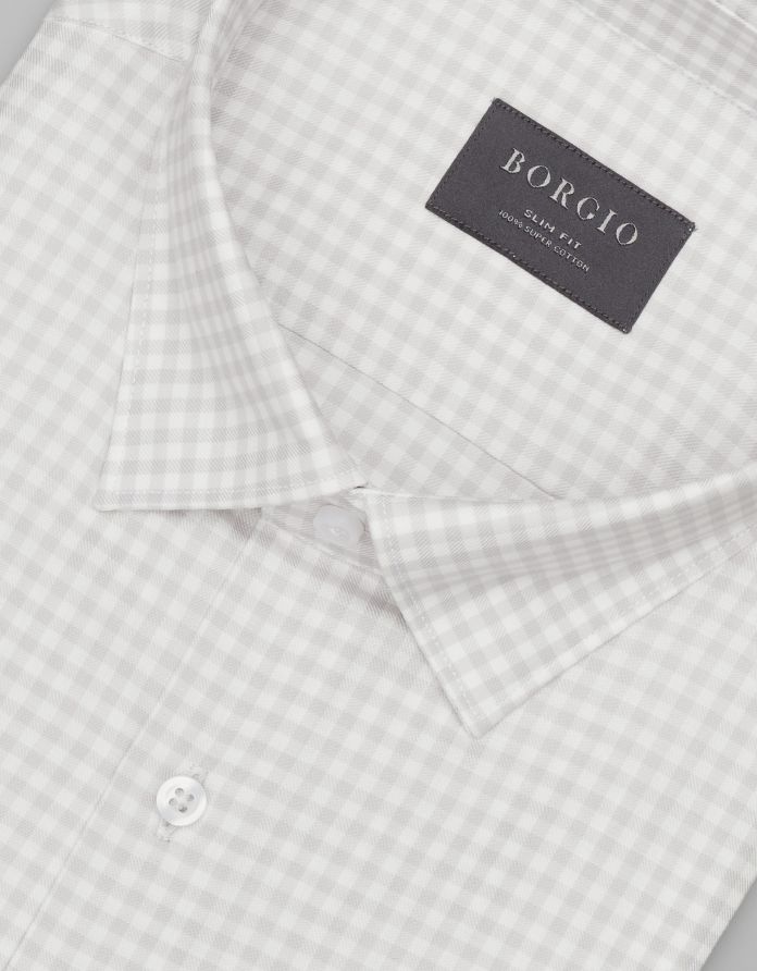 koszula matera 00601 długi rękaw beżowy slim fit