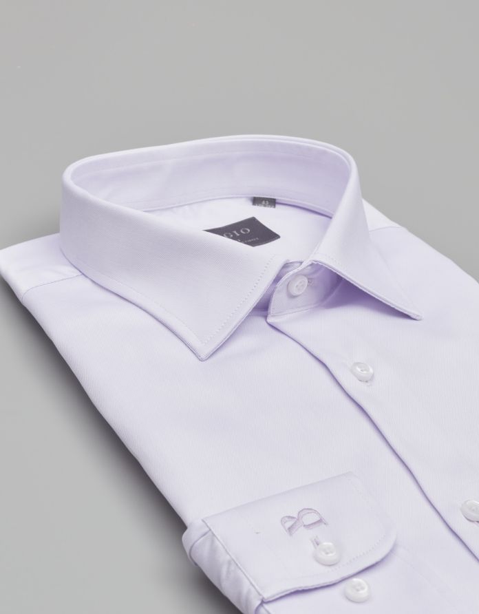 koszula manziana 00600 długi rękaw fiolet slim fit