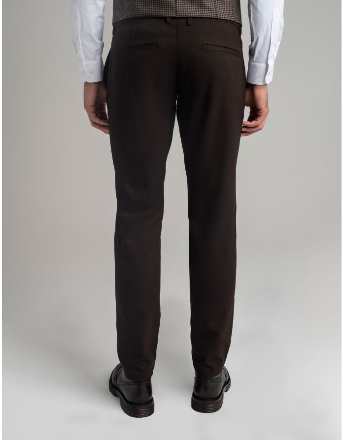 Spodnie Altedo brązowe slim fit