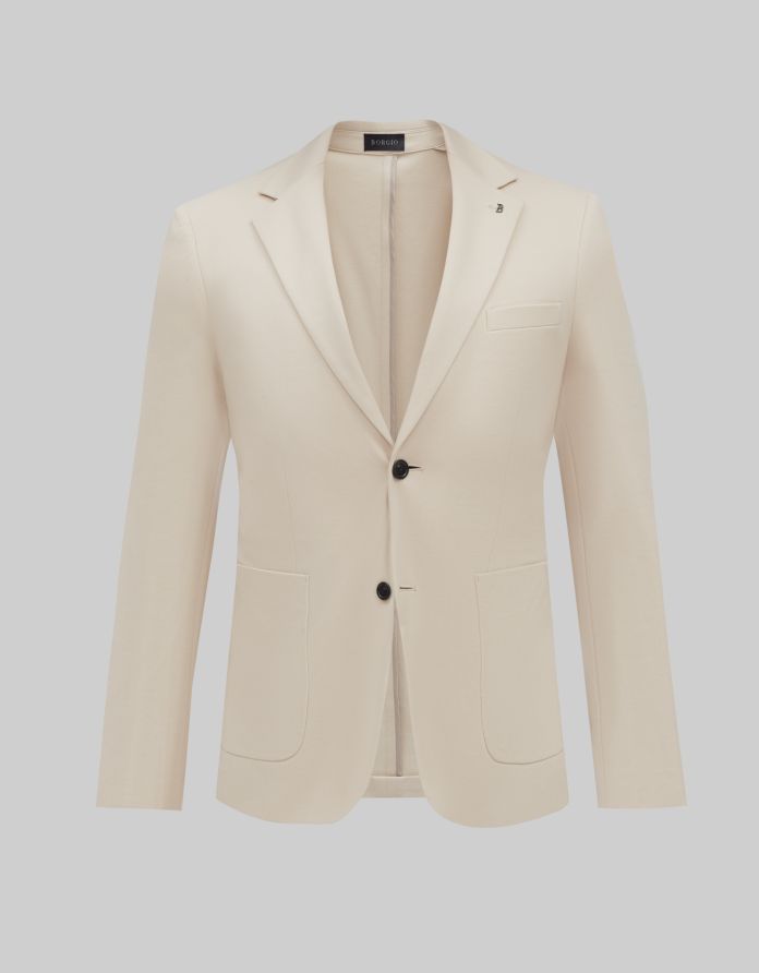 Marynarka do zestawu cintano beżowy slim fit