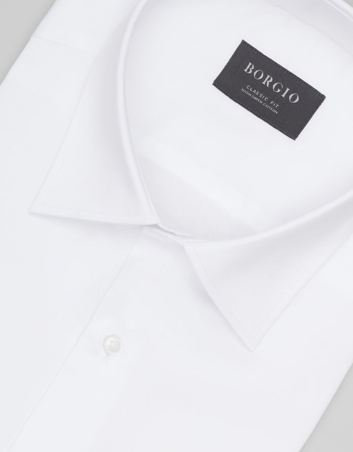 Koszula simeria 00607 długi rękaw biały classic fit