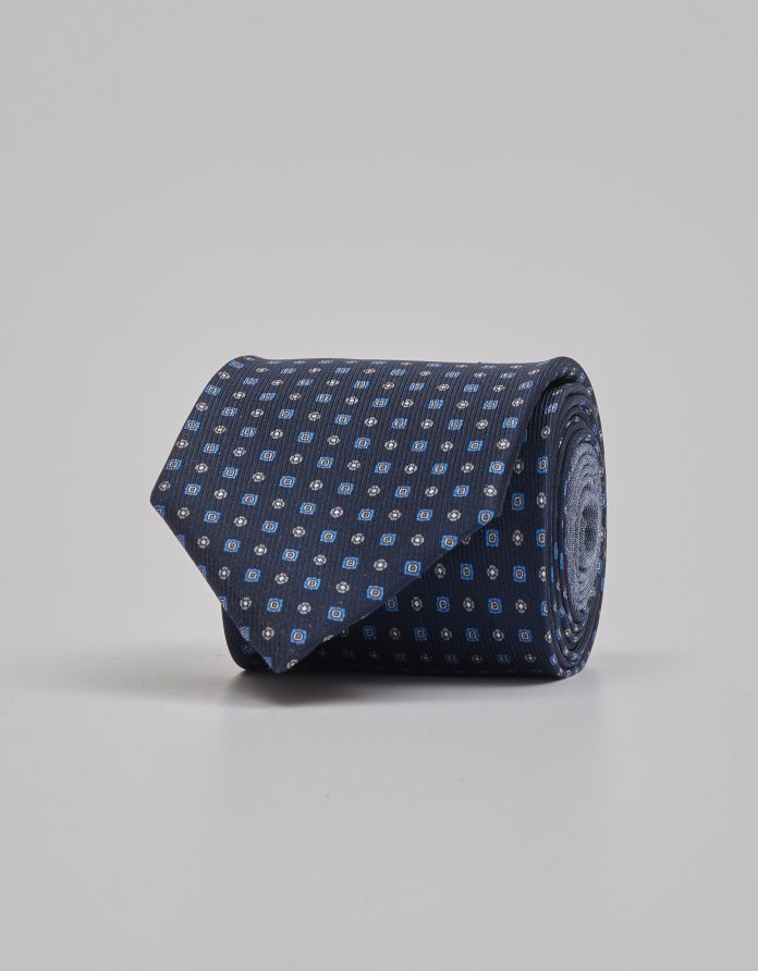 krawat seta ks3 granatowy