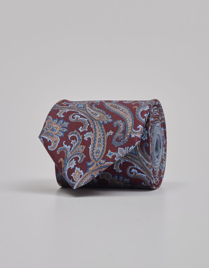 krawat seta ks5 bordowy