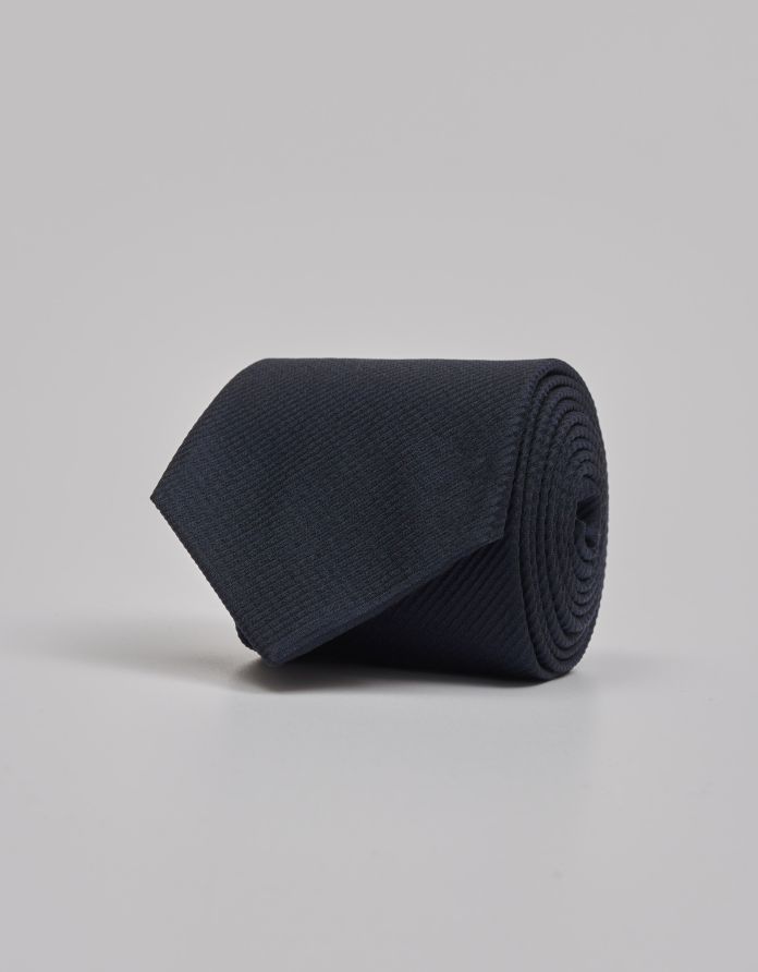 krawat seta żakard sz2 granatowy