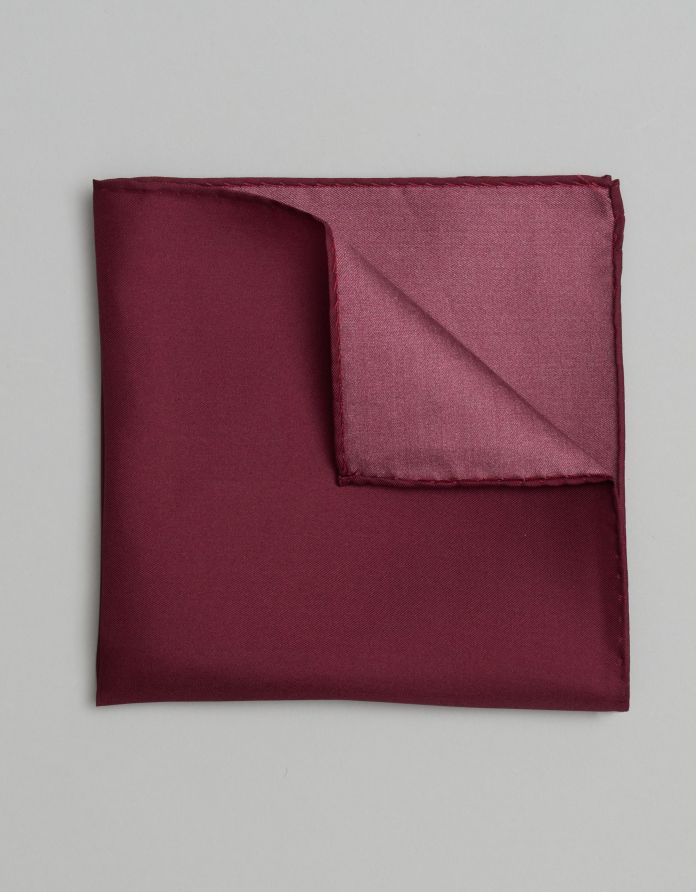 poszetka naturale pn3 bordowa jedwab