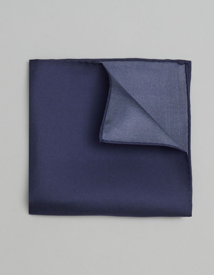 poszetka naturale pn4 granatowa jedwab