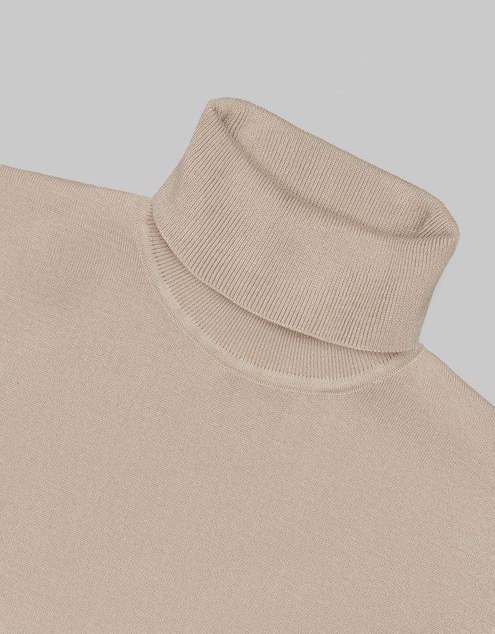 Sweter męski goriano golf beżowy