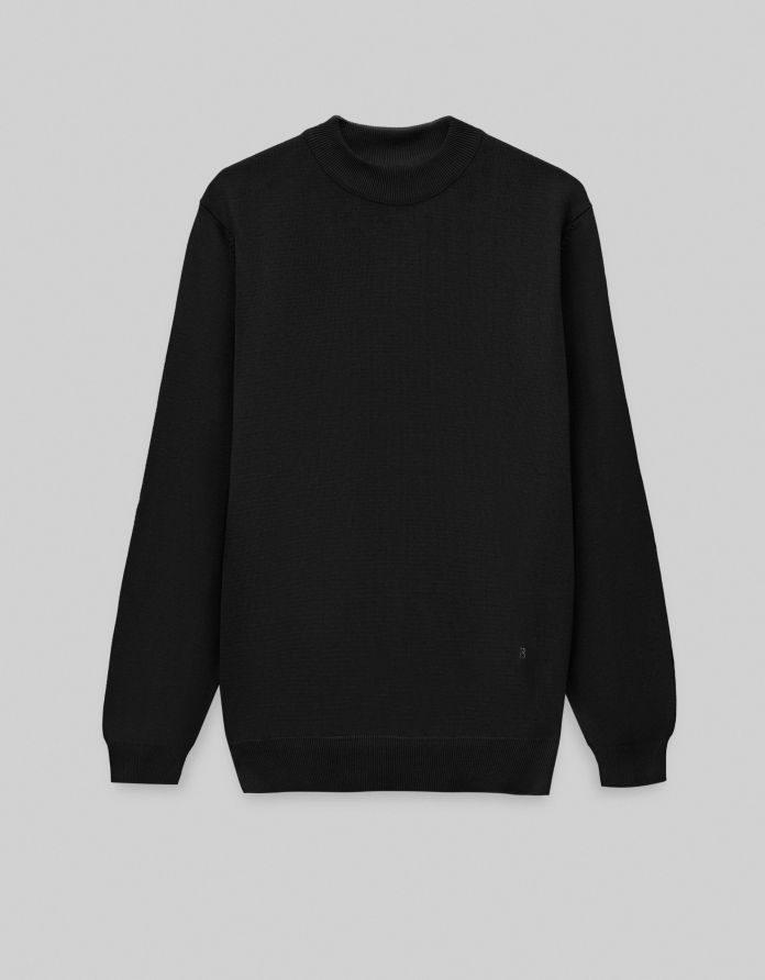 Sweter męski grottole półgolf czarny