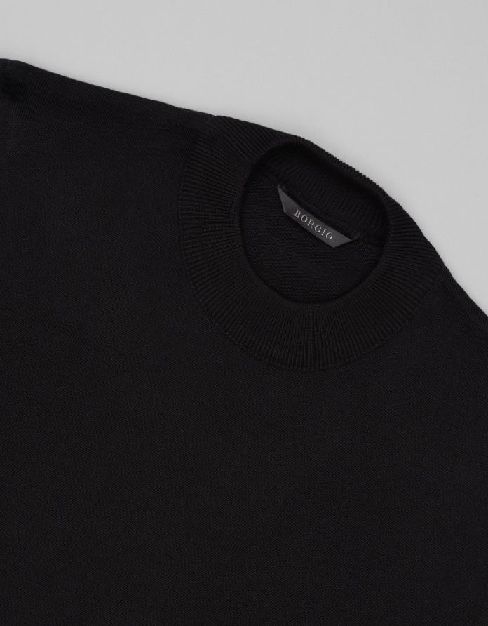 Sweter męski grottole półgolf czarny