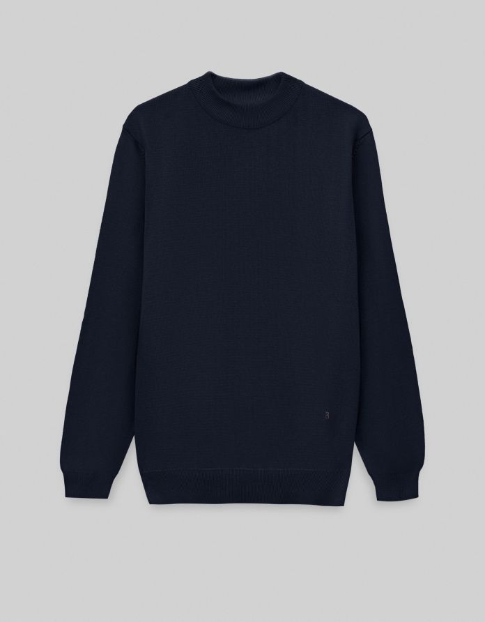 Sweter męski grottole półgolf granatowy