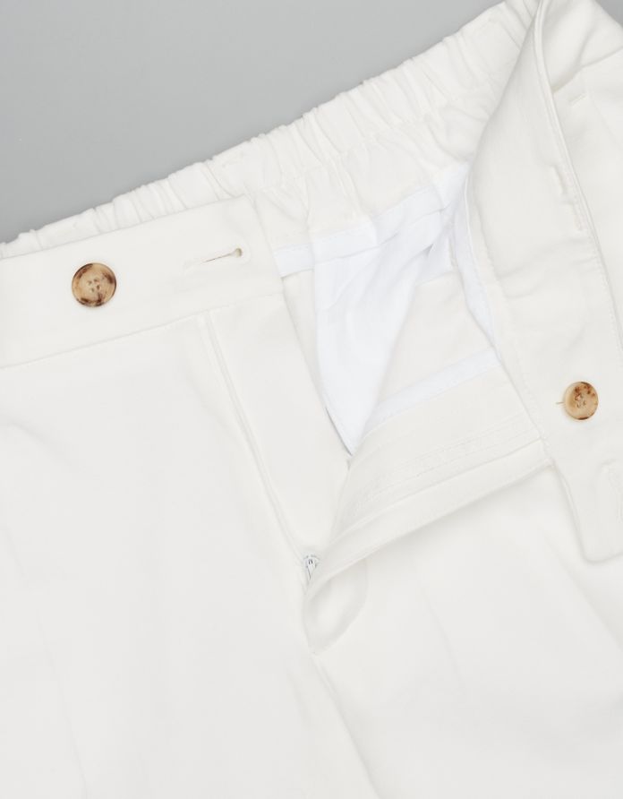 Spodnie prossedi biały slim fit