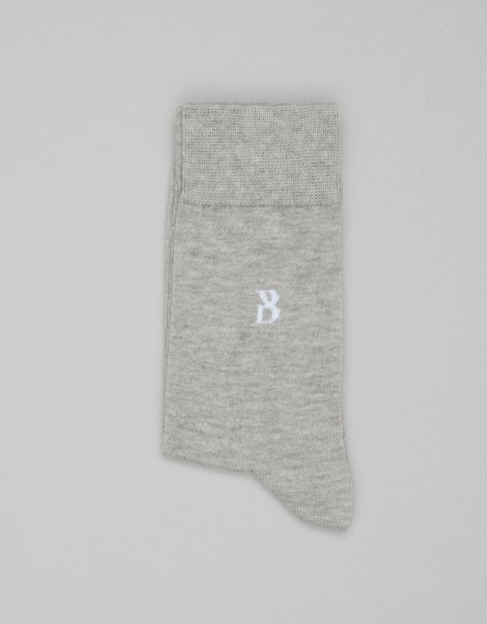 skarpety długie combed cotton szare