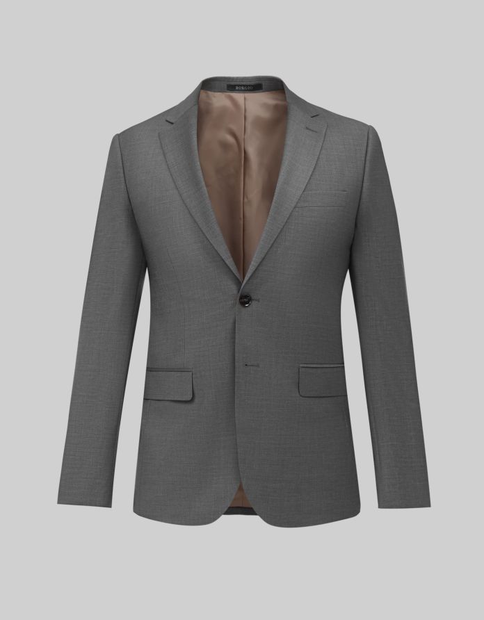 marynarka do zestawu chiari szary slim fit