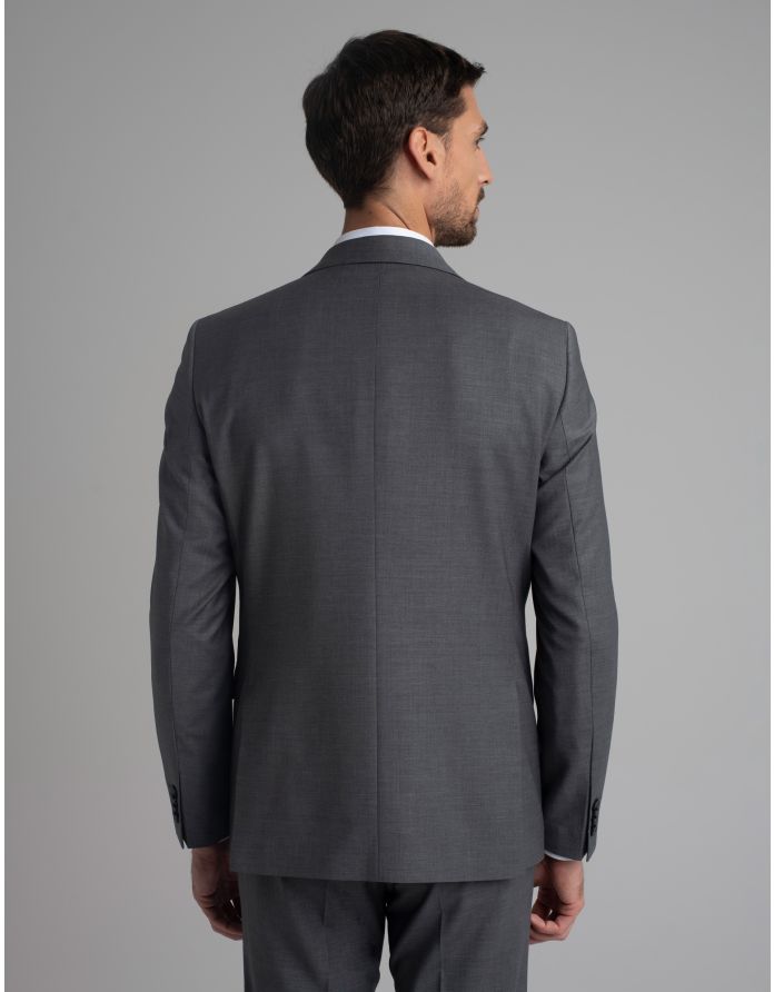 marynarka do zestawu chiari szary slim fit