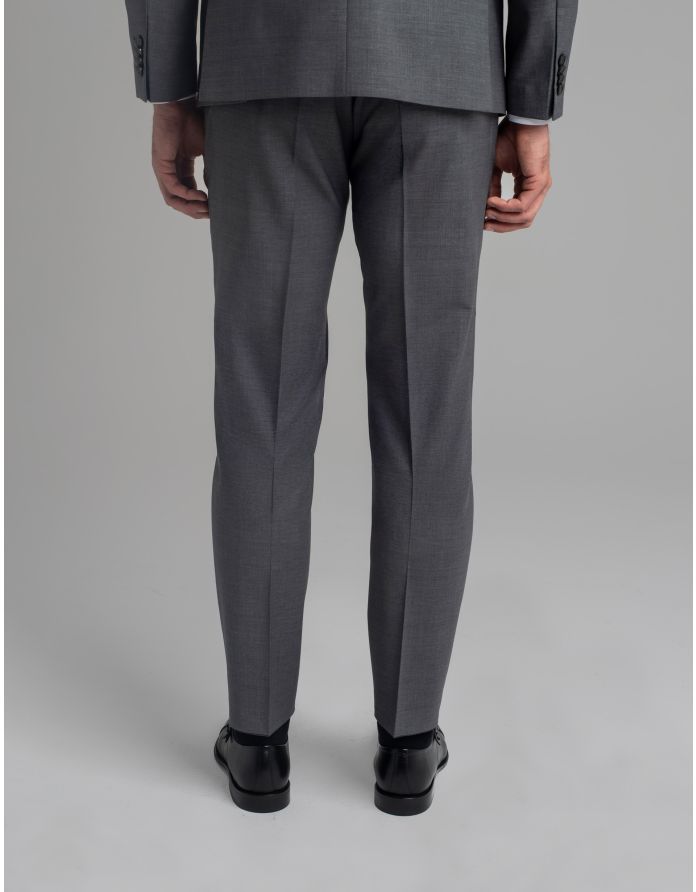 spodnie do zestawu chiari szary slim fit