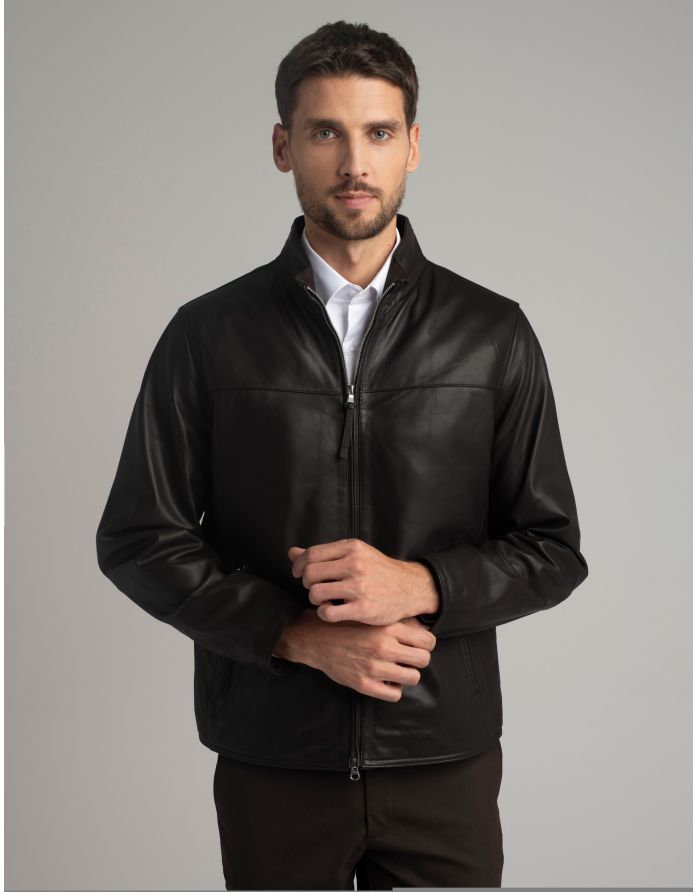 kurtka skórzana salandra brązowa