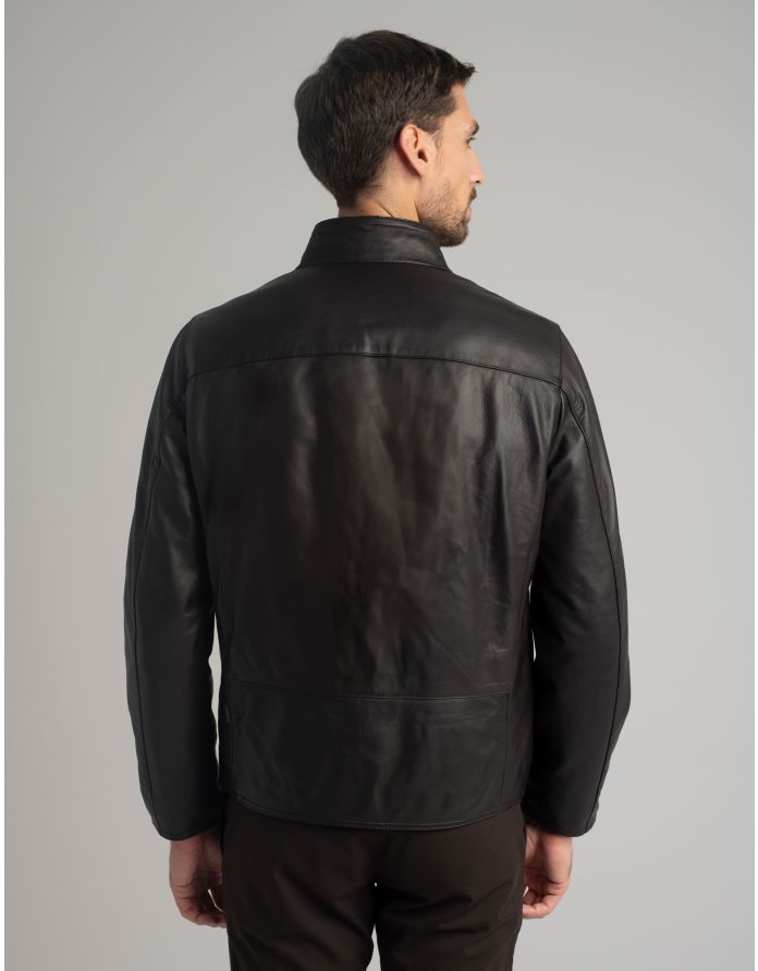 kurtka skórzana salandra brązowa