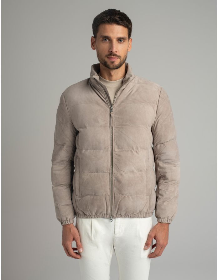 kurtka skórzana calvi beżowa