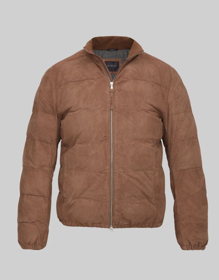 kurtka skórzana calvi brązowa BR1