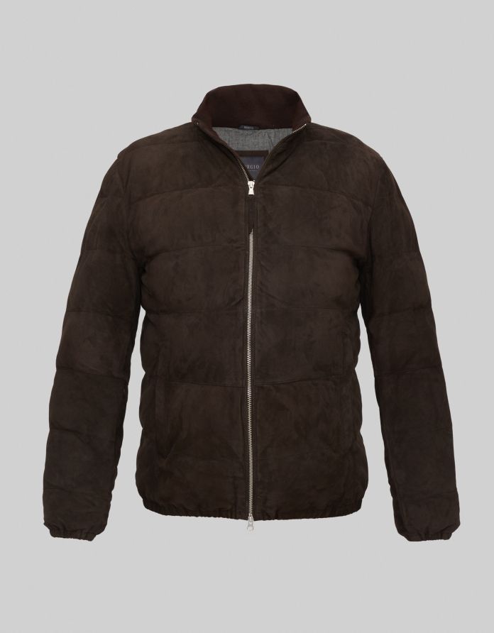 kurtka skórzana calvi ciemnobrązowa BR2