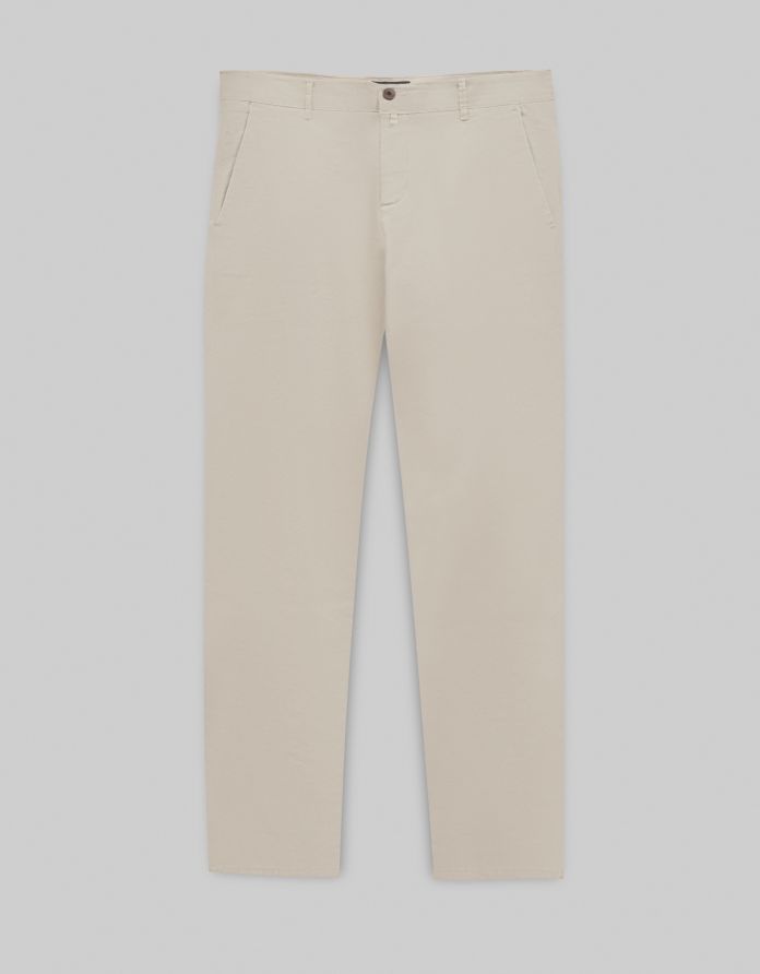 spodnie menfi biały classic fit