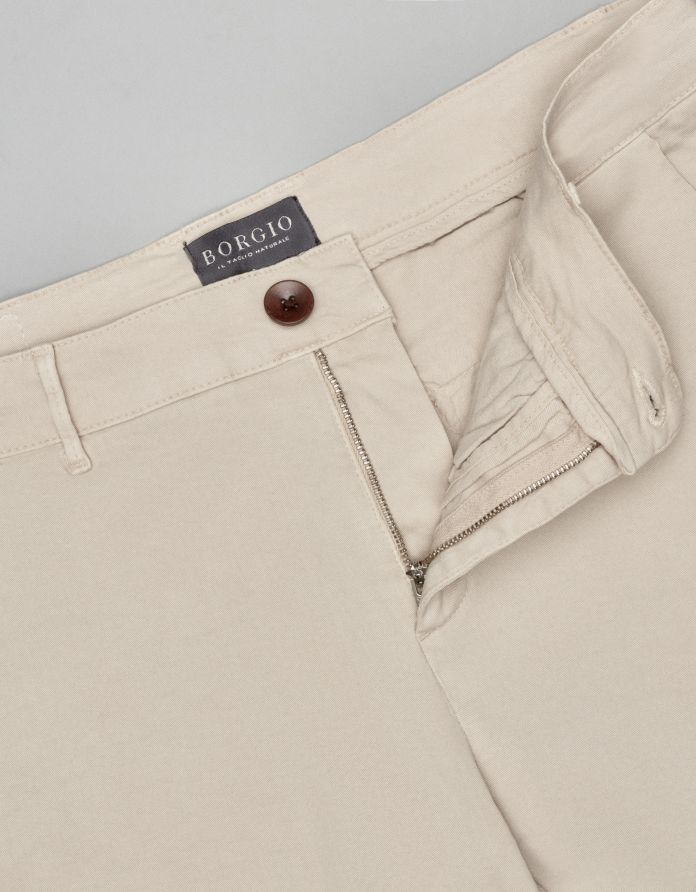 spodnie menfi biały classic fit