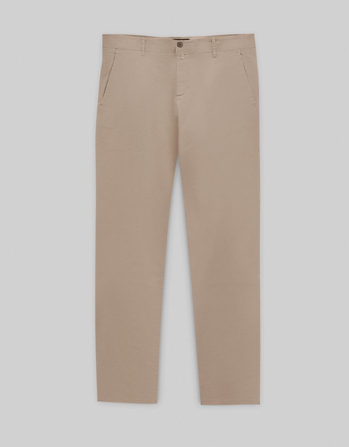 spodnie menfi beżowy classic fit