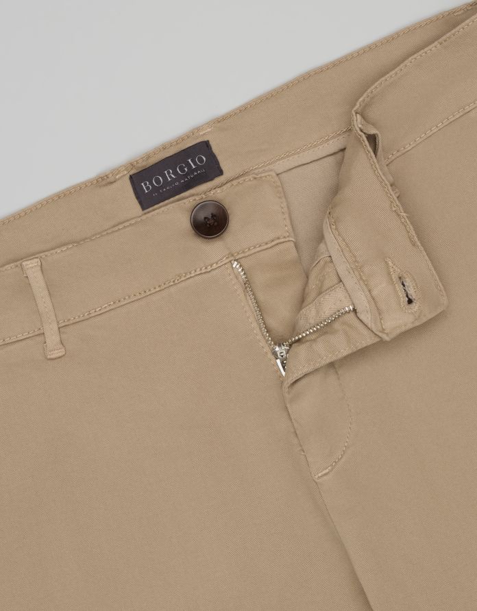 spodnie menfi beżowy classic fit