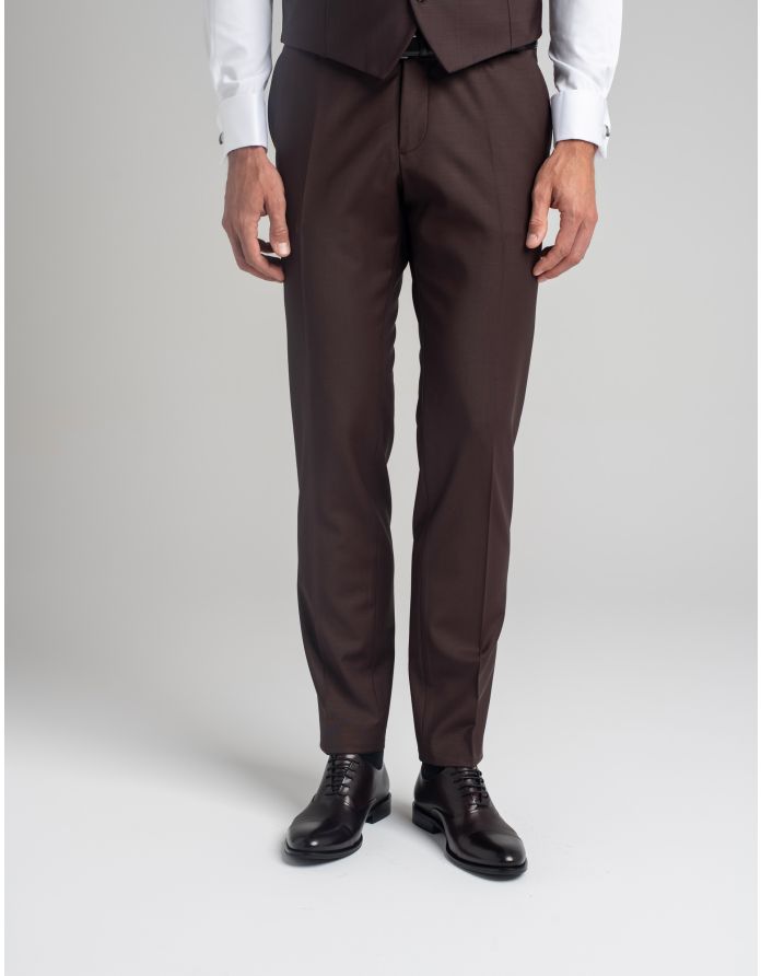 spodnie do zestawu brione bordo slim fit