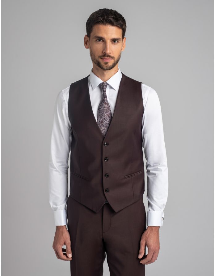 kamizelka do zestawu brione bordo slim fit