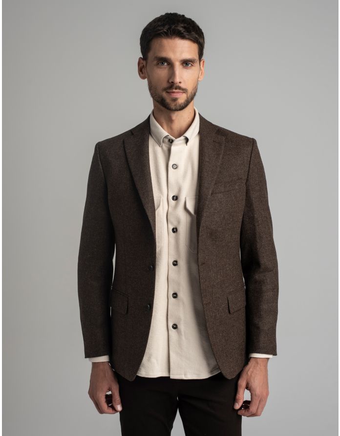 Marynarka moricone brąz slim fit