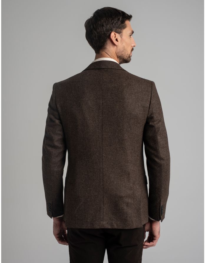 marynarka moricone brąz slim fit