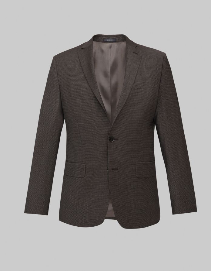 Marynarka do zestawu pertosa brąz slim fit