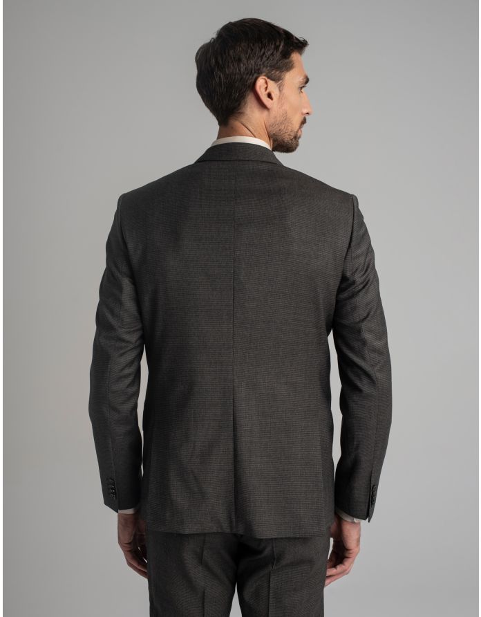 Marynarka do zestawu pertosa brąz slim fit