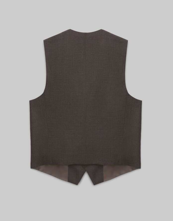 Kamizelka do zestawu pertosa slim fit brąz