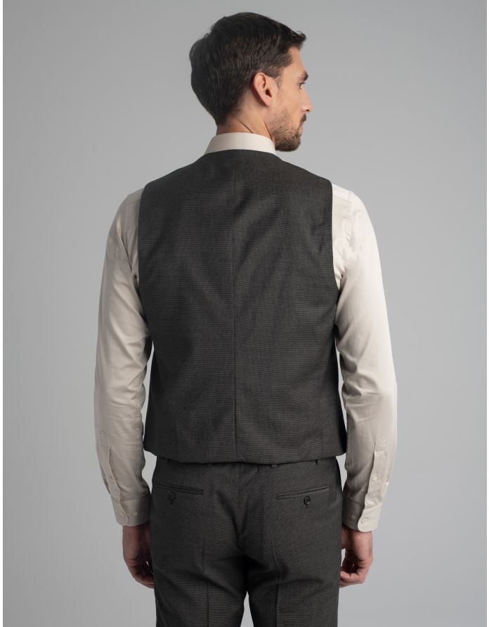 Kamizelka do zestawu pertosa slim fit brąz