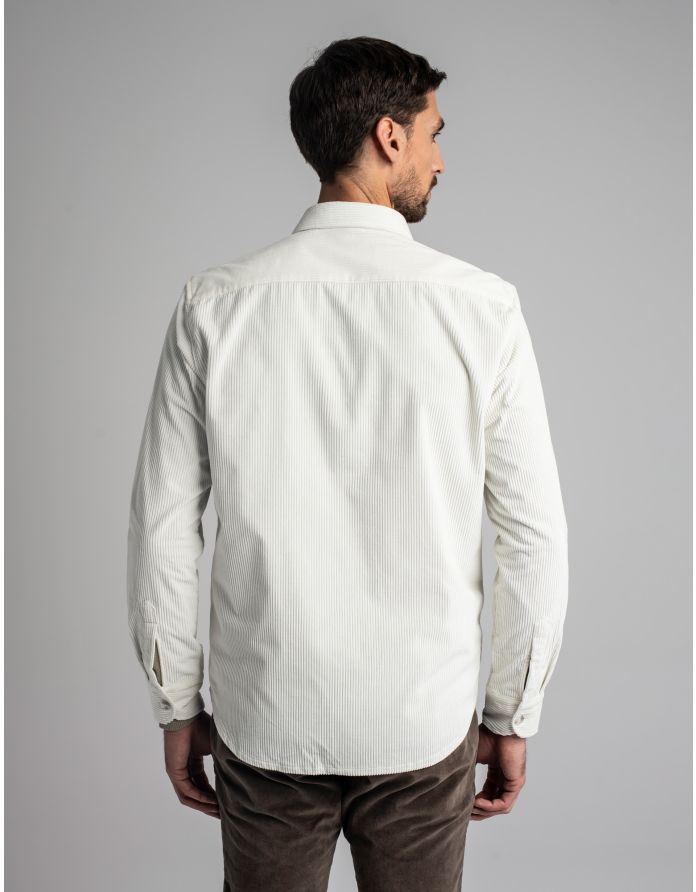 koszula velletri 00613 długi rękaw ecru relaxed fit